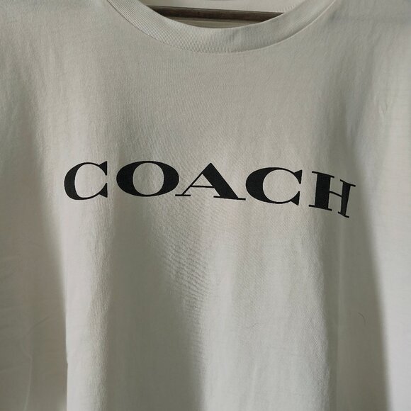 👕 COACH Men’s Logo T-Shirt – White – Size XXL - Picture 1 of 3
